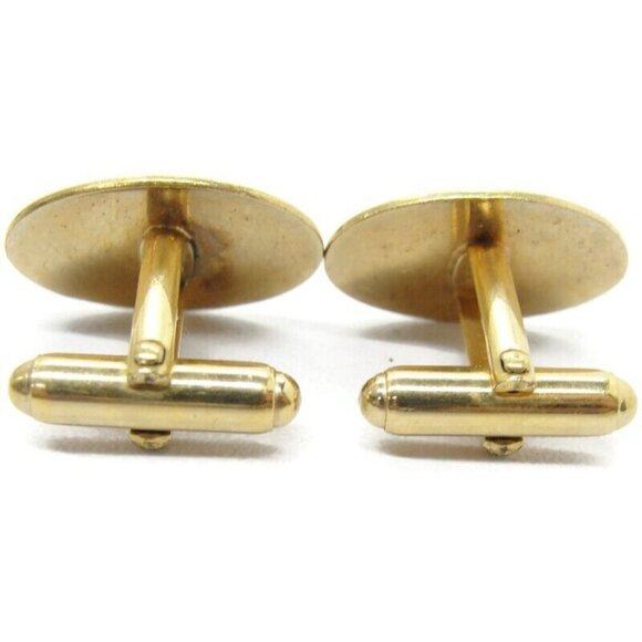 "R" Initial Vintage 12K Gold Filled Cufflinks Vintage Brushed Finish - Picture 5 of 16